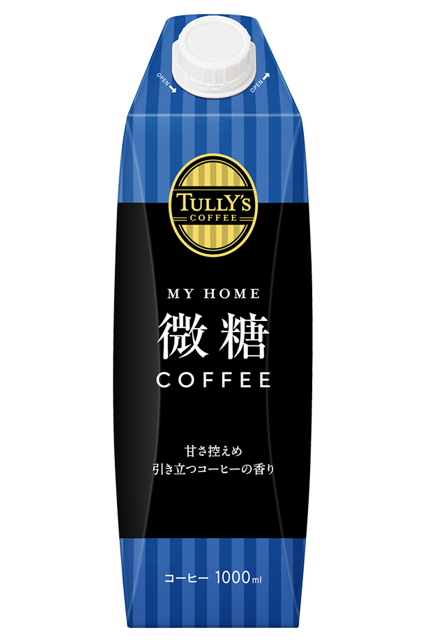 伊藤園 タリーズコーヒー マイホーム 微糖コーヒー 1L 1000ml 紙パック 屋根型キャップ付容器 6本×2ケース（12本） TULLY'S COFFEE MY HOME COFFEE