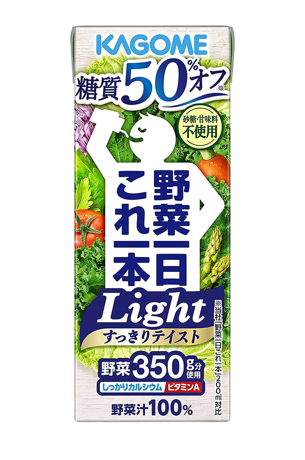 カゴメ 野菜一日これ一本 Light ライト 200ml 紙パック 24本 2ケース（48本）