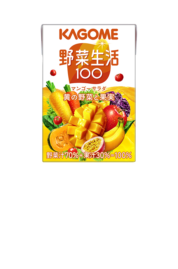 カゴメ 野菜生活100 マンゴーサラダ 100ml 紙パック 36本×4ケース（144本）