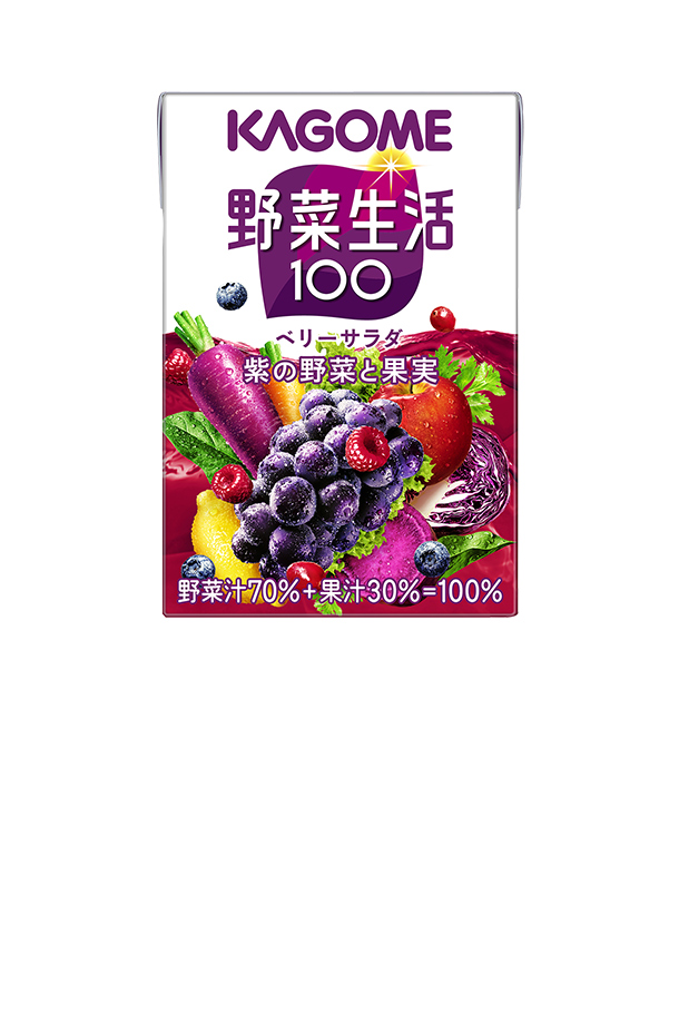 カゴメ 野菜生活 100 ベリーサラダ 100ml 紙パック 36本×2ケース（72本）