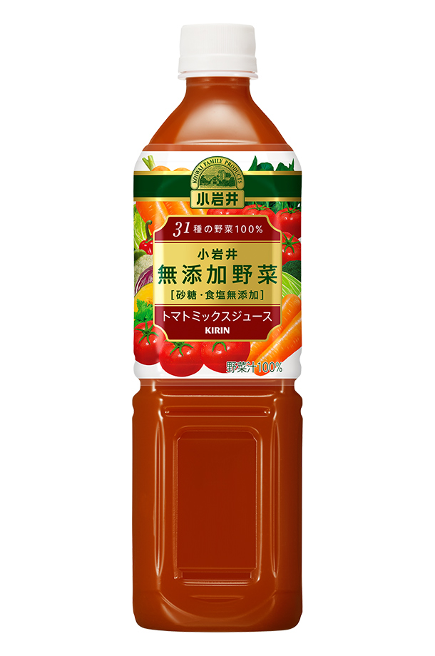キリン 小岩井 無添加野菜 31種の野菜100％ トマトミックスジュース 915g ペットボトル 12本 1ケース