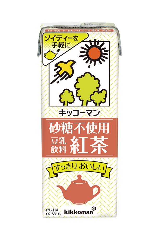 キッコーマン 砂糖不使用 豆乳飲料 紅茶 200ml 紙パック 18本×4ケース（72本）