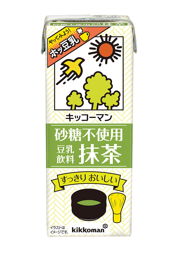 キッコーマン 砂糖不使用 豆乳飲料 抹茶 200ml 紙パック 18本×2ケース（36本）