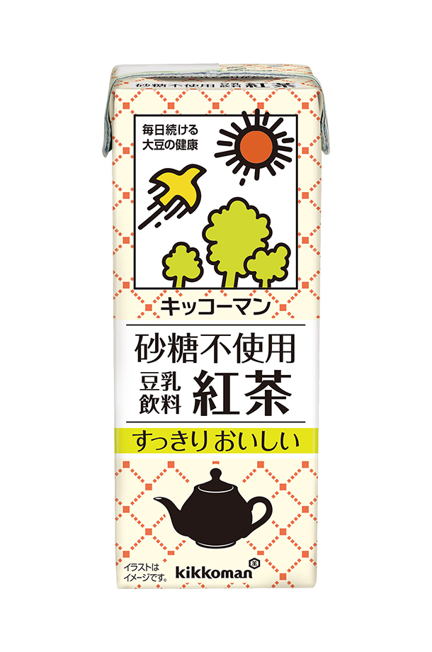 キッコーマン 砂糖不使用 豆乳飲料 紅茶 200ml 紙パック 18本×4ケース（72本） キッコーマンソイフーズ