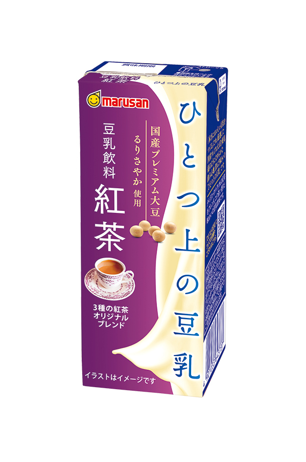 マルサン ひとつ上の豆乳 豆乳飲料紅茶 200ml 紙パック 24本×3ケース（72本）