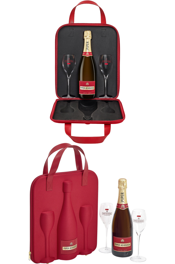 パイパー エドシック ブリュット トラベル フルート ギフトセット バッグ付 750ml 正規 シャンパン ピノ ノワール フランス